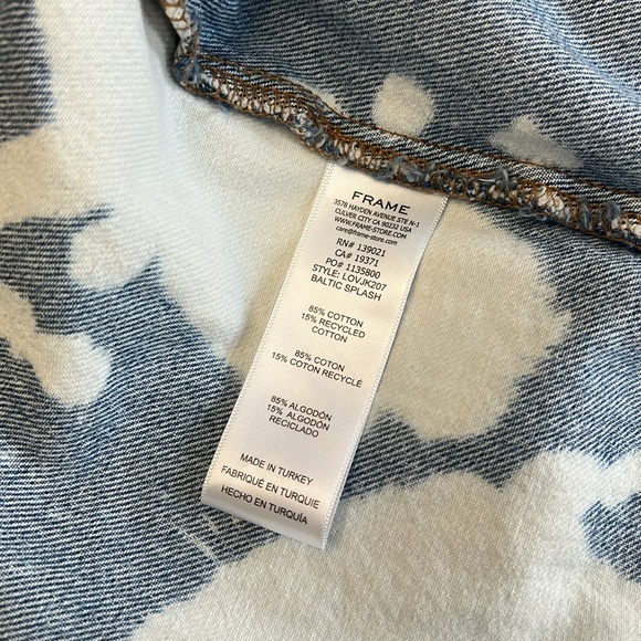 Frame Denim Le Oversized Jacket in Baltic Splash Medium - Picture 7 of 7